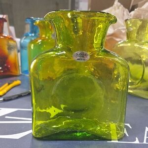 Blenko Olive Water Bottle